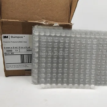 Произведено в САЩ 3M Bumpon Protective Products Блистер опаковки Sj5302 Прозрачни Самозалепващи се Подложки за краката е от силиконов каучук 3