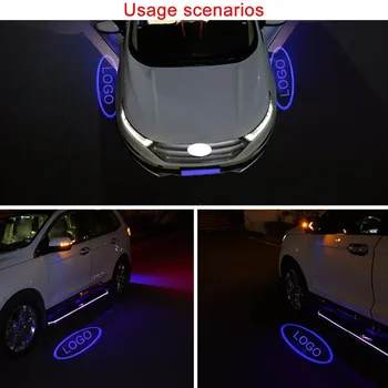 Haoyuehao 3LED Осветление на Вратите на Автомобила Проектор Лого 2 Бр Огледалото за Обратно виждане Led Снимка Светлини Добре Дошли на Сенчести Светлини са Подходящи и За Ford 5