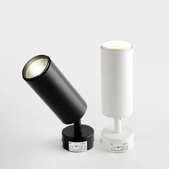 360 ° въртяща се сгъваема led лампа в тавана лампа за повърхностен монтаж, на фона монтиран на стената лампа, 7W10W12W