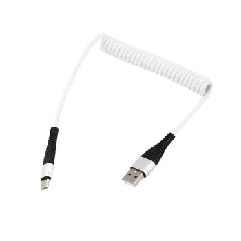 Навити удължителен кабел Type-c за мъже, Кабел за Синхронизация, Зарядно Устройство, Кабел За Зареждане USB-C, Кабел Type C, Растянутая Спирална Пружина за Samsung