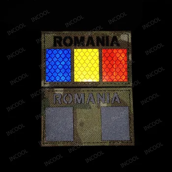 Знаме на Румъния IR Отразяващ Инфрачервените Ивици Мультикамерный Бойни Тактически Военен Флаг Бродирани Нарукавная Превръзка Шевронные Ленти, Значки 5