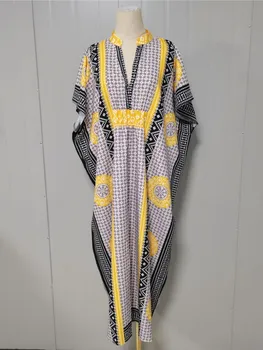 Модни Африкански Рокли за Жени, Традиционен Кафтан дашики, Халат за баня, Лятно Нова Рокля с Принтом, Ръкав 