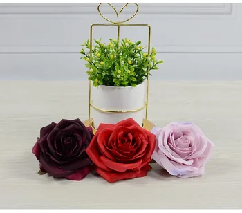 50 БР 9 9 см цветове Изкуствени Копринени Рози Цветни Глави За 