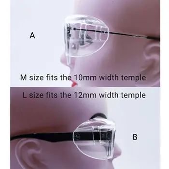 6 Двойки Брызгозащищенных Защитни очила За очите Странични Щитове Прозрачна Гъвкава Подплата Защитен Екран, Подходящ За Очила от всички Размери 094B 1