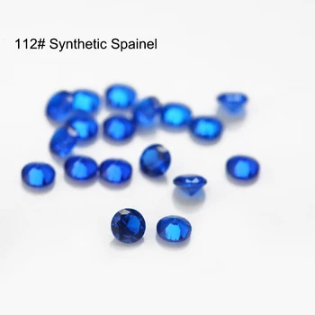 Скъпоценни камъни сини Шпинел кръгли блестящи Диаманти размер на 1.0~3.0 мм синтетични за бижута 112# 113# 114# 106# 109# 120# Черен