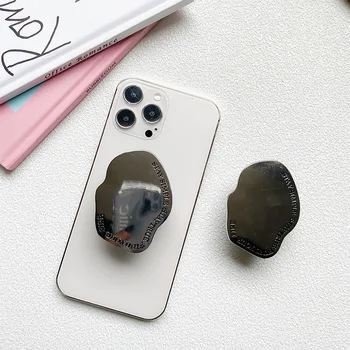 INS Корея Английското Писмо с Неправилна Форма Огледален Скоба Поставка За Телефон Дръжка Tok Сгъваем Пръст Поставка Гнездо