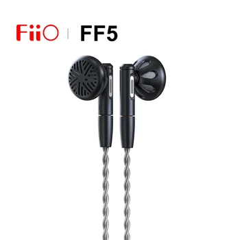 Ушите FiiO FF5 HiFi Аудио с динамично движеща сила на въглеродна основа IEM с подвижен кабел MMCX