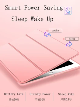 Samsung Galaxy SM-T510 T515 калъф за таблет от Изкуствена Кожа с панти капак Smart Sleep wake Trifold на корпуса за samsung Tab A 10,1 2019 10,1 