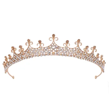 Сватба Сватбени Диадеми Нова Crystal Crown Главоболие Превръзка от неопрен За Коса В Европа и Америка на Едро Елегантни Сватбени Декорации