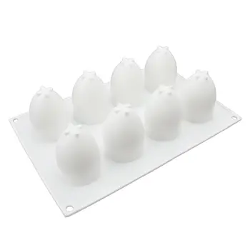 3D Форма За Печене с Великденски Яйца Силикон Муссовый Торта Епоксидна Смола Отливки Висящи Форми X4YA