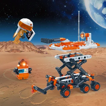 BanBao Разгледайте света на Моделите Marse Бъги Астронавтите Тухли Играчка за Деца Приятел Gif Строителни Блокове 6419 1
