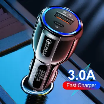 66 W Зарядно Устройство за Бързо Зареждане на Запалка Адаптер С 4-Портов USB A + C USB Бързо Зареждане Зарядно Устройство За Телефон iPhone Xiaomi Sam D4L6