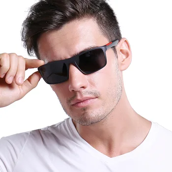 Мъжете UV400 Правоъгълни Ультралегкие Черни Слънчеви Очила Ретро ТАК За по-Спортно Шофиране Поляризирани Слънчеви Очила, Мъжки и Дамски Класически Очила 4