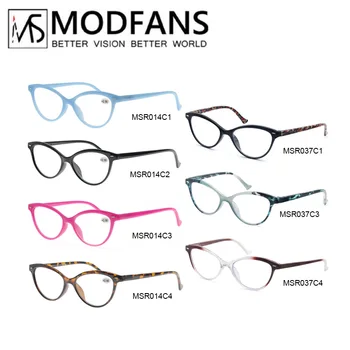 Очила за четене за жени, Класически Цветни Дамски Очила за четене, Лек, Гъвкав Пружинен шарнир, Кръгла/Овална/Квадратна дограма 3