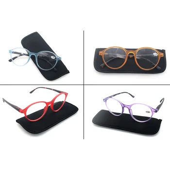 Очила за четене за жени, Класически Цветни Дамски Очила за четене, Лек, Гъвкав Пружинен шарнир, Кръгла/Овална/Квадратна дограма 4