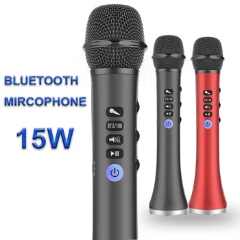 L-698 Професионален 15 W Преносим USB Безжична Bluetooth Караоке Микрофон Високоговорител за Домашно KTV За Възпроизвеждане на музика И Пеене Говорител