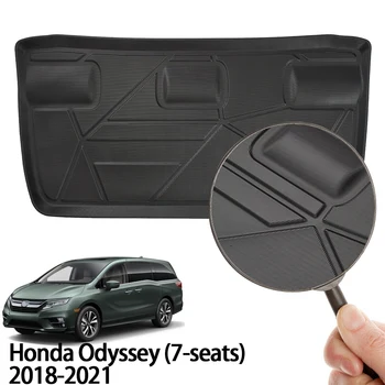 Заден Багажник за Товари Мат Подходящ за Honda Odyssey 2018-2022 САЩ Издание на Черен TPE Калъф за Багажник на Кола Протектор 0