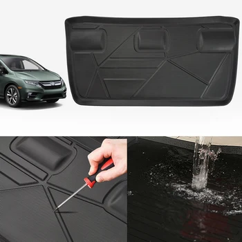 Заден Багажник за Товари Мат Подходящ за Honda Odyssey 2018-2022 САЩ Издание на Черен TPE Калъф за Багажник на Кола Протектор 3