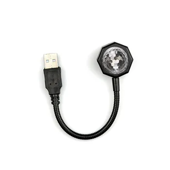 Управление на Музиката Мини Led Авто Цветна Звездна Нощна Лампа на Проектора С DJ Лампа USB Регулируема Декоративна Лампа Аксесоари 5
