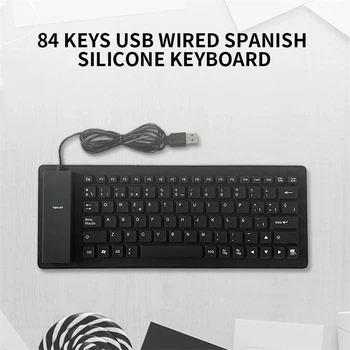 Сгъваема клавиатура на съсирването на испанската водоустойчива клавиатура за настолен лаптоп 2