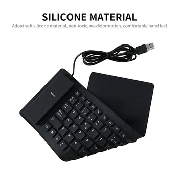 Сгъваема клавиатура на съсирването на испанската водоустойчива клавиатура за настолен лаптоп 4