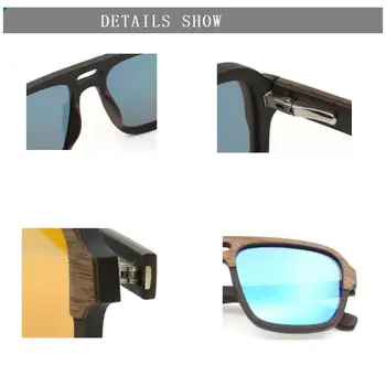 BerWer Модни Бамбукови Дървени Слънчеви Очила Дамски Луксозни Маркови Дизайнерски Реколта Ретро Дървени Слънчеви очила За Мъже oculos de sol 3