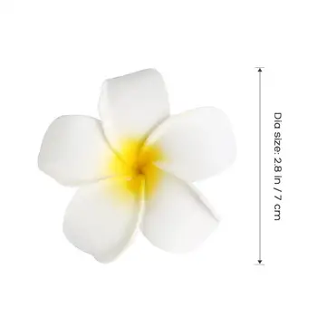 10шт 7 см Моделиране на Хавай Цвете Шнола За Коса Яйце Цвете Родословни Прическа за Плажа Сватба Парти Аксесоари За Коса 5