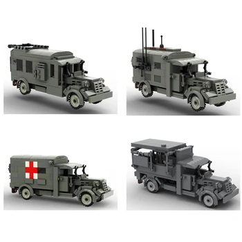 гореща военна техника WW2 техническа армия Германия Opels Блиц Медицинско снабдяване на Колективните превозни средства военен Блок тухлени играчки подарък 0
