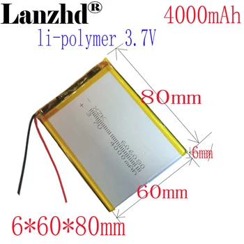1-12 бр. литиево-йонни батерии 3,7 4000 mah литиево-йонна батерия литиево-полимерна батерия За мобилен горивна такса съкровище tablet PC БАНКА GPS 606080