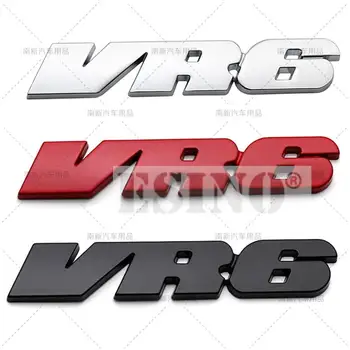 Автомобилен Стайлинг 3D VR6 Метален Хром Цинк Сплав Емблемата на Иконата за Тяло Стикер за Volkswagen Golf R32 Passat CC R36 GT Phaeton, Touareg