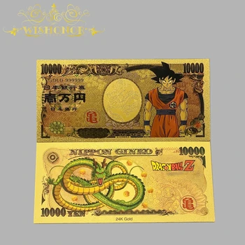 Най-добрата цена за 23 вида Банкноти серия Япония Аниме Dragon Z Аниме Пластмасова карта с позлатени 24-каратово за Събиране 1