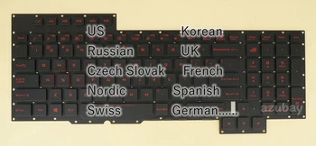 САЩ Корейски Руски Великобритания Чешки и Словашки Френски, Скандинавски, Испански SW Немска Клавиатура За ASUS G701V G701VO G701VI G701VIK GX700V GX700VO