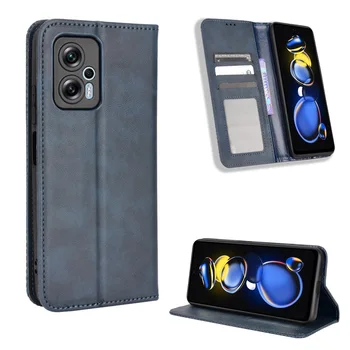 За POCO X4 GT 5G Калъф Портфейла Флип Стил Изкуствена Кожа Телефон Чанта за Носене За Xiaomi Poco X4 GT 5G С Фоторамкой 6,6 см