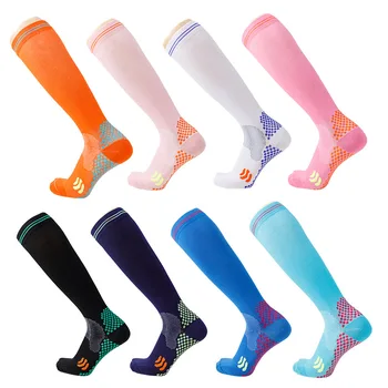 Спортни Чорапи за Мускулите, Компресия Чорапи за Мъже и Жени, Многоцветни Професионални Чорапи за Хранене, Идеални за Джогинг, Полет, Пътуване