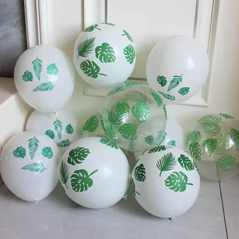 Зелена Палмова Лист Фолио Балон Тропически Честит Рожден Ден На Балон Украса На Деца Джунгла Животни Балони Динозавър Балон Сафари 4