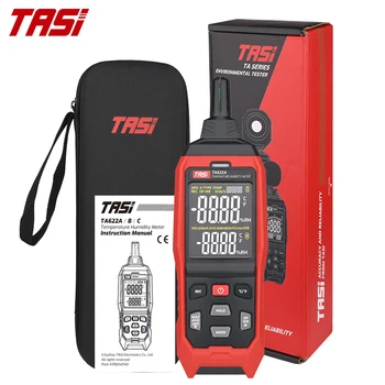 ТАСИ TA622A/B Цифрово Измерване на Температура и Влажност на въздуха, Термометър, точност ръководят Гигротермограф, Влагомер с дръжка, Влагомер 5