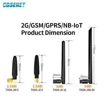 CDSENET 2 елемента NB GSM 3G Wifi Антена SMA-J 2-6dbi Гумена Антена Издънка Ненасочена Wifi Антена Aeria 1