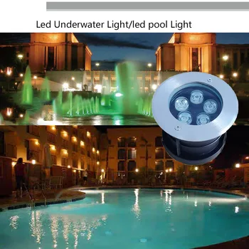 Плувен Басейн Открит Градина вечерни подводен led лампа с DC12V DC24V висока жизнена фонтанной лампа 5 W 9 W И 12 W 18 W 0