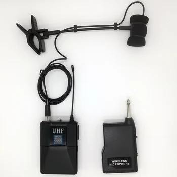 UHF Wireless Инструментална Система за Флейта Микрофон, Безжичен Микрофон Система за Флейта, Кларинет Пиколо Hulusi Кукурбит эрху 0