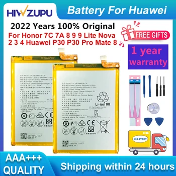 Батерия за телефона HIWZUPU за Huawei Honor 7C 7A 8 9 9 Lite Nova 2 3 4 за Huawei P30 P30 Pro Mate 8 9 10 /10 20 Професионални Батерии за телефони