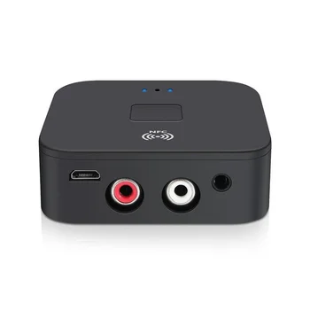 Bluetooth 5,0 RCA Аудиоприемник APTX 3.5 мм AUX Жак Музикален Безжична Bluetooth Адаптер NFC за Автомобилни Телевизори, Компютърни Тонколони