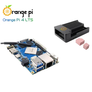 Оранжев Pi 4 LTS 3G16G + Метален корпус от алуминиева сплав Rockchip RK3399-T Поддръжка на Wifi + BT5.0 GB Ethernet Стартиране на Android OS Ubuntu, Debian