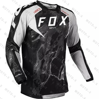 2022 Мъжка лятна риза с дълги ръкави за скоростно спускане hpit FOX за колоездене, планинско колоездене, дишаща майк за колоезденето
