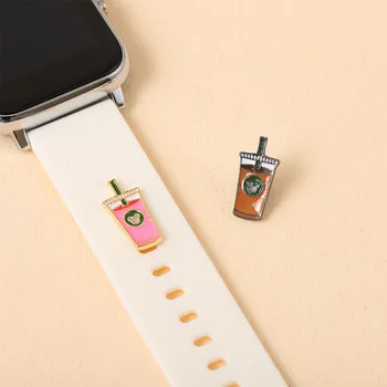 1бр Кафе Каишка за Часовник Декоративна Обтегач под формата на Лапи за Apple Watch Band Приказно Метални Нитове Аксесоари за Iwatch Силикон Гривна