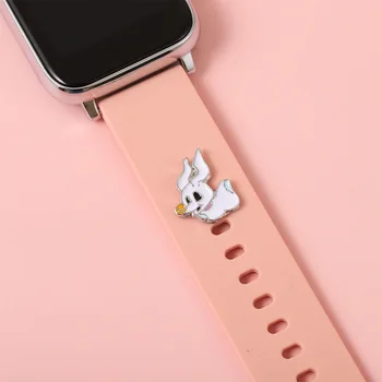 1бр Кафе Каишка за Часовник Декоративна Обтегач под формата на Лапи за Apple Watch Band Приказно Метални Нитове Аксесоари за Iwatch Силикон Гривна 4
