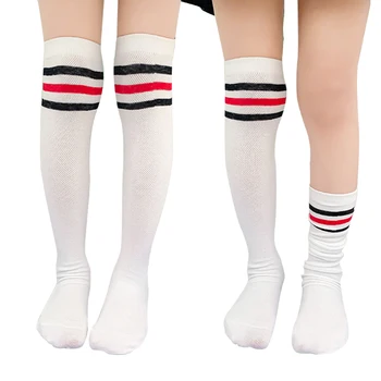 Бебешки дълги чорапи-тръба, летни тънки дишащи мрежести чорапи срещу комари, летни памучни чорапи над коляното, цветни чорапи за момичета 3
