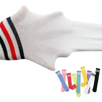Бебешки дълги чорапи-тръба, летни тънки дишащи мрежести чорапи срещу комари, летни памучни чорапи над коляното, цветни чорапи за момичета 5