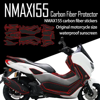 Аксесоари За Мотоциклети Защитно Фолио Монтаж На Стикер От Въглеродни Влакна Пълен Протектор На Тялото Yamaha Nmax 155 2022 2020 2021 0