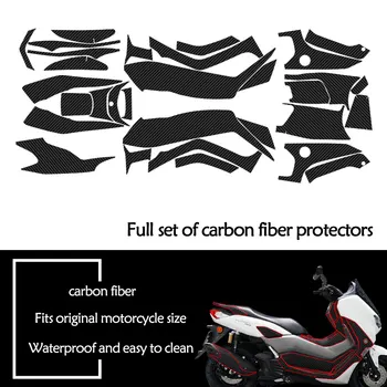 Аксесоари За Мотоциклети Защитно Фолио Монтаж На Стикер От Въглеродни Влакна Пълен Протектор На Тялото Yamaha Nmax 155 2022 2020 2021 5