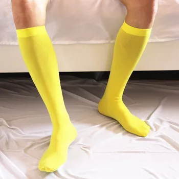 Мъжки Секси Чорапи-Тънки Чорапи, рокли, Чорапи, Меки Еластични Чорапи До Коляното, Невидими Безшевни Дишащи Прозрачни Чорапи-Тръба 3